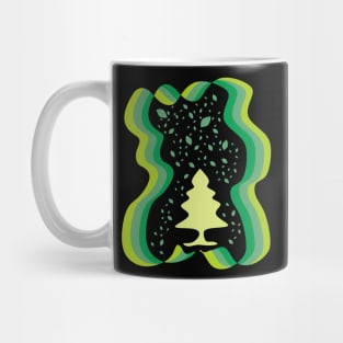 Evergreen Tree Illustration Mug